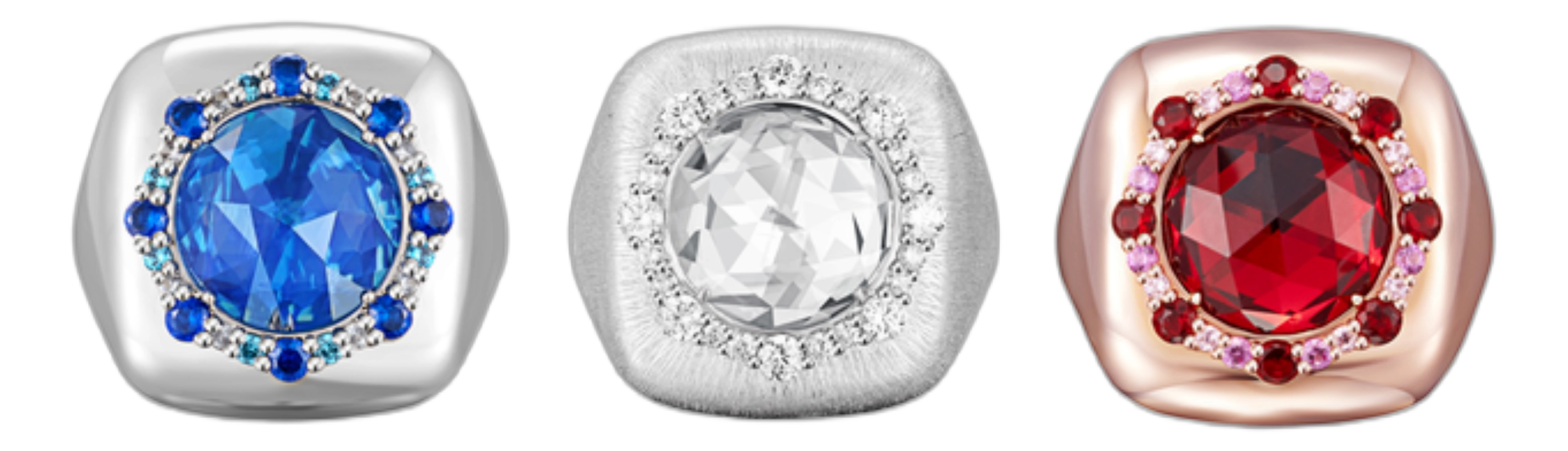 DR H WUJI Smart Ring — Silver, Azure and Rainbow