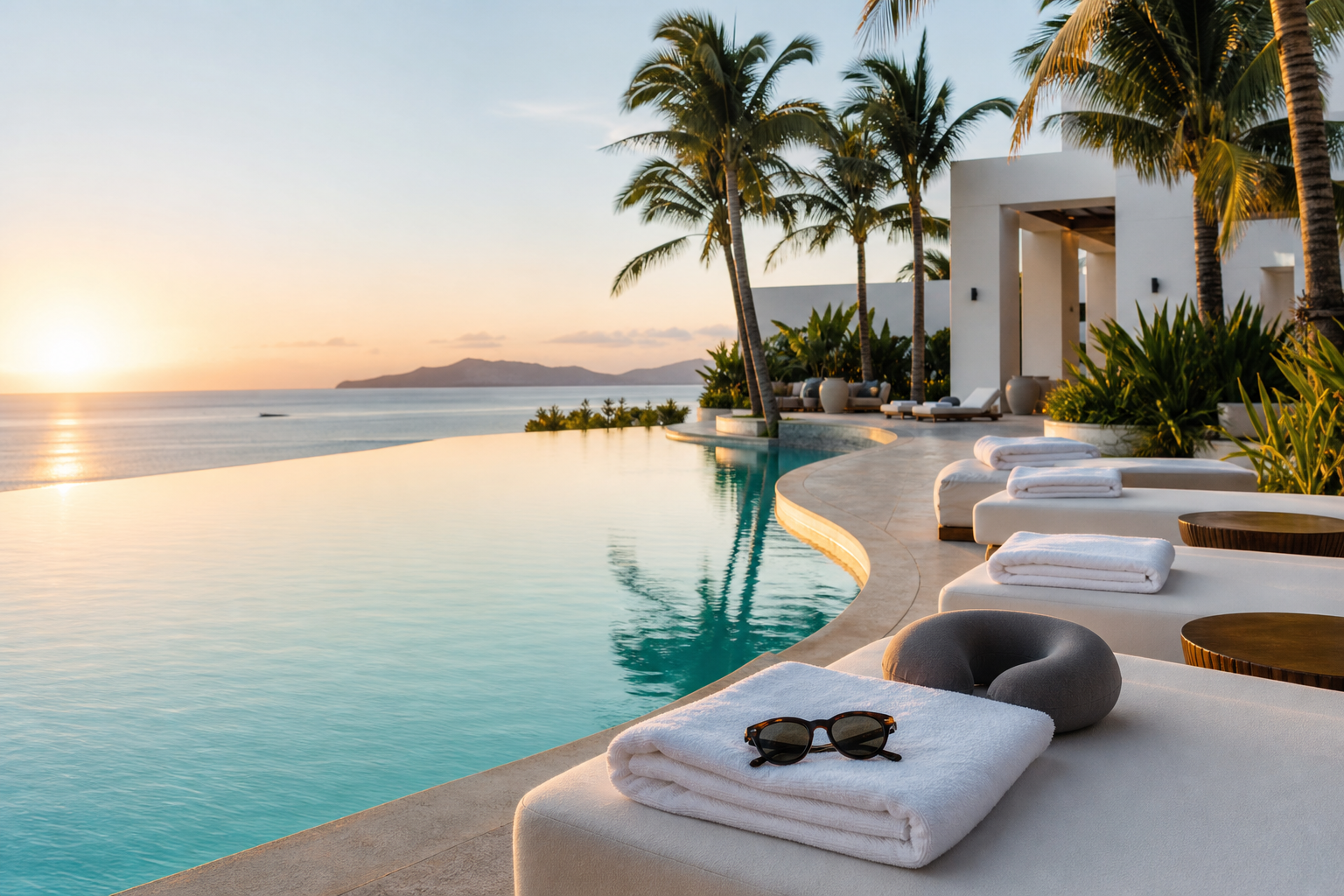 Luxury resort experience with DR H smart pillow and glasses